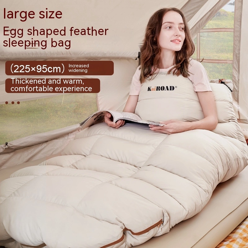 Camping Outdoor Keep Warm Egg-shaped Feather Sleeping Bag