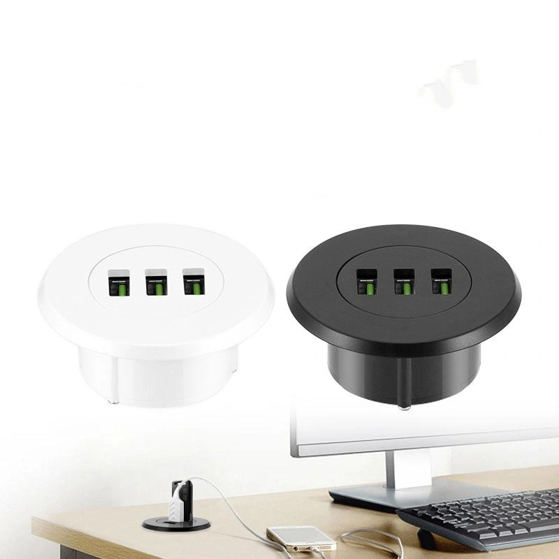 USB Splitter Desk Surface Round Hole