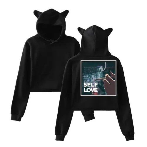 SELF LOVE hoodie with cat ears