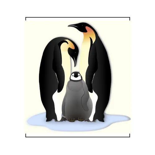 Penguin Family flannel Blanket