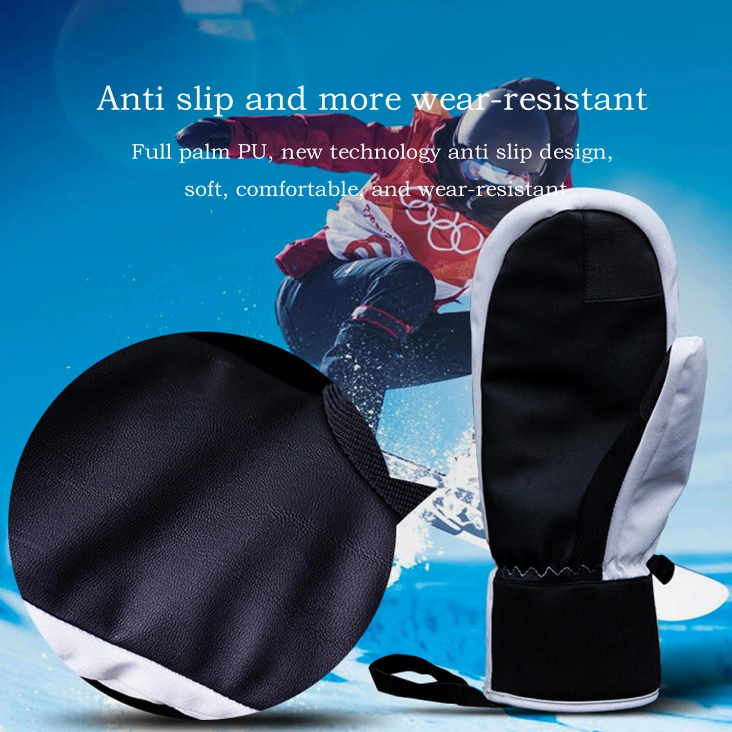 Men Women Winter Gloves Ski Mittens Waterproof Touchscreen Gloves