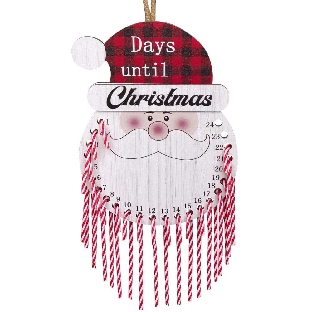 Christmas Advent Calendar Candy Canes Wall Hanging Countdown Calendar