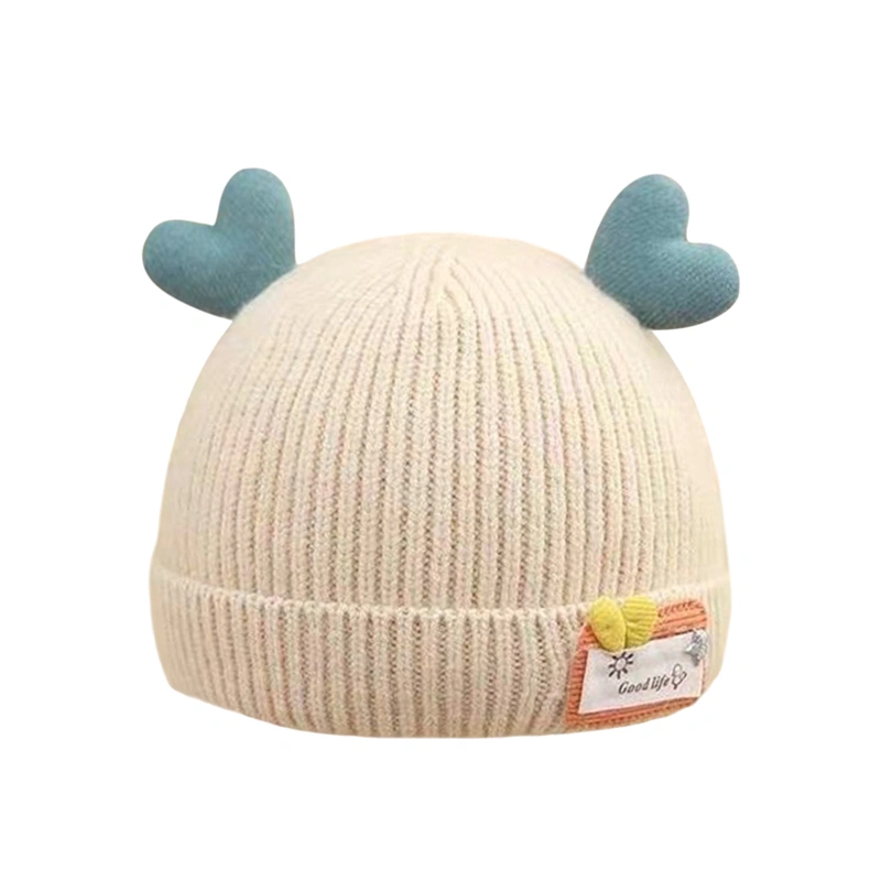 Baby Girls Boys Knit Hats Winter Warm Beanie Hats with Antlers