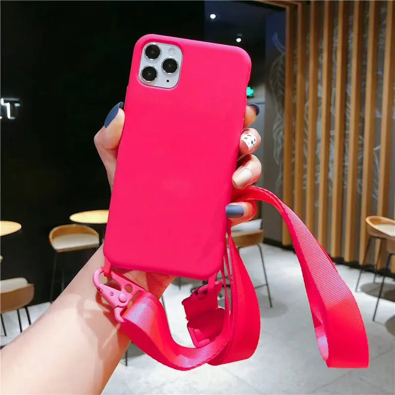 New Hot Sell Liquid Silicone Lanyard Phone Case