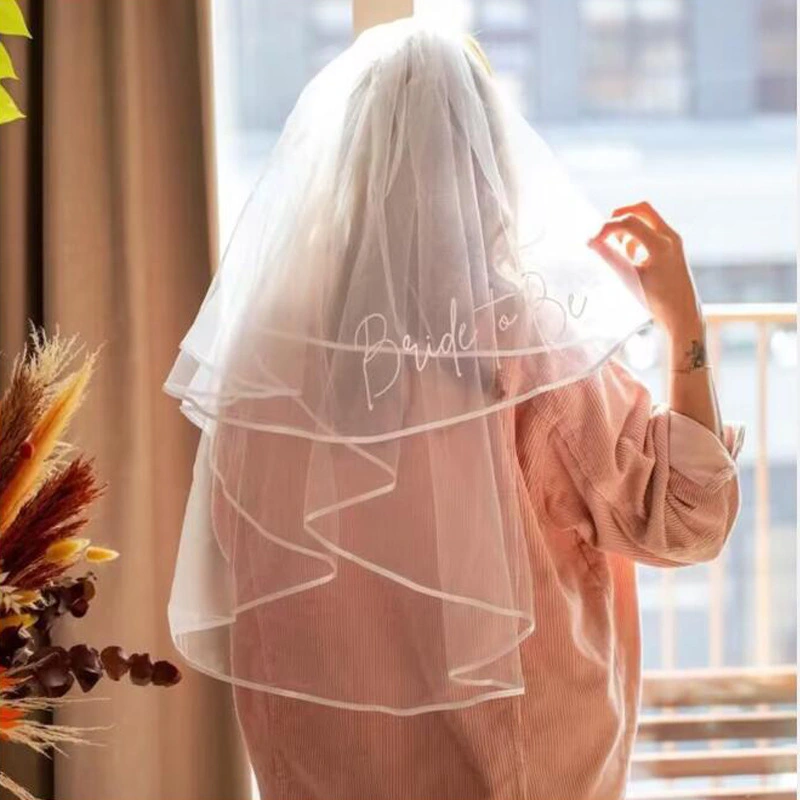 Bachelor Party Bridal Comb Double Layer Veil