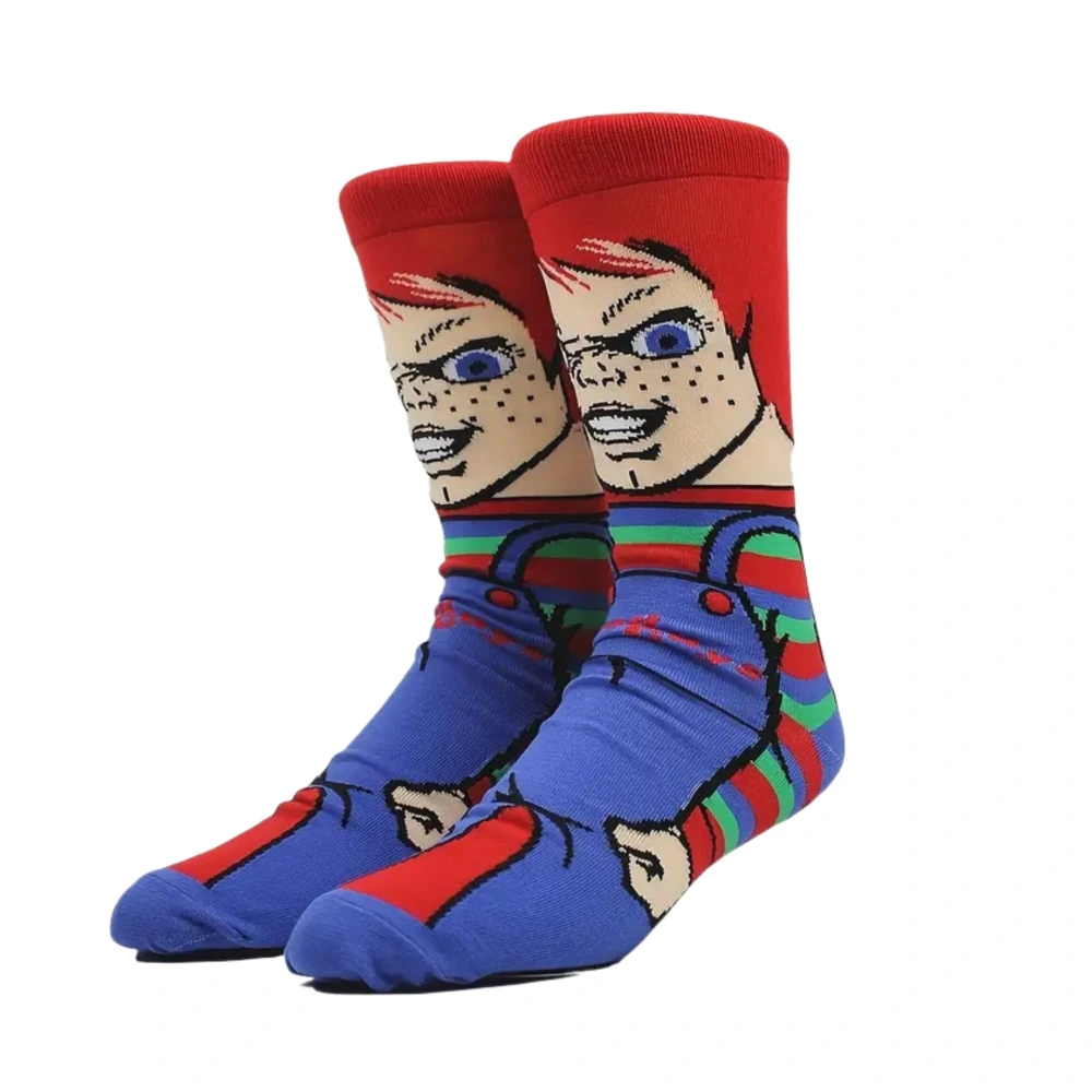 Men's Socks Fashion Men's Anime Funny Socks Hip Hop Personality Anime Socks Cartoon Fashion Skarpety High Quality Sewing Pattern