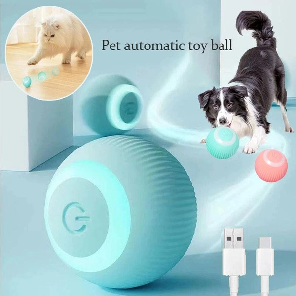 Interactive Cat And Dog Toys Ball Automatic 360° Self-Rotating Rolling Ball USB Rechargeable pet Exercise Chase Toy Ball for Kitten Dog pet supplies