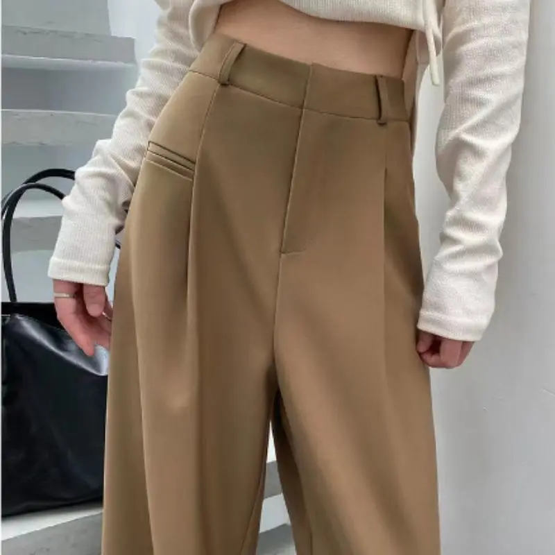 Fashion Female High Waist Long Trousers Loose Wide Leg Pant Women Casual Pants