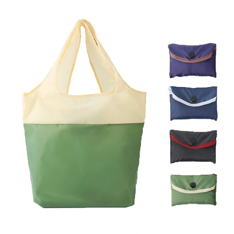 Recycled Waterproof Color Matching Portable Folding Shopping Bag