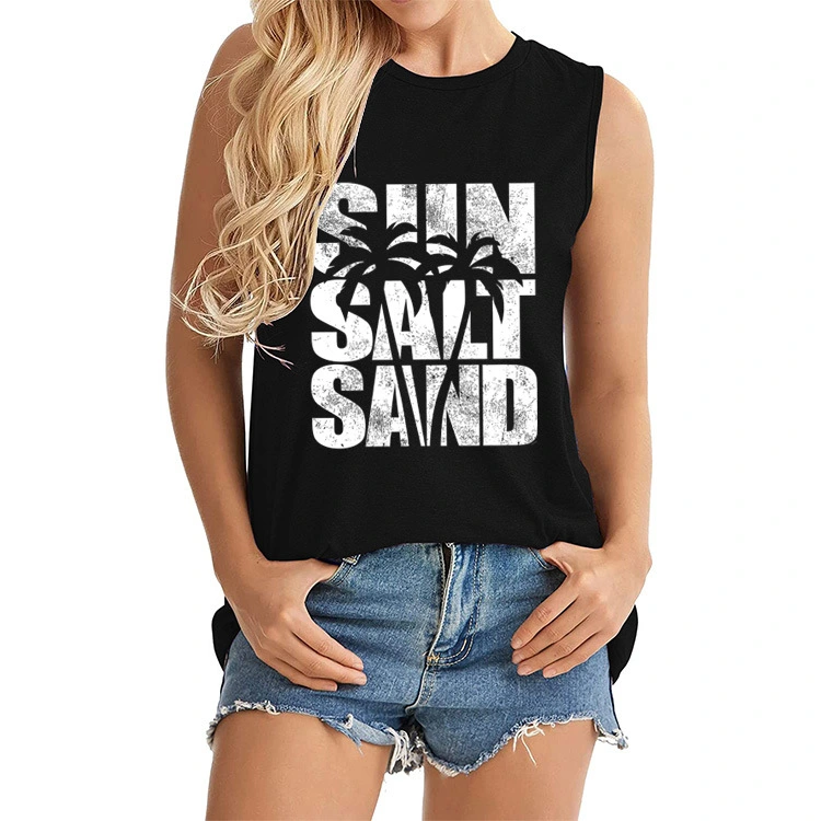 European And American Fashion Loose Sleeveless Crew Neck Casual Vest