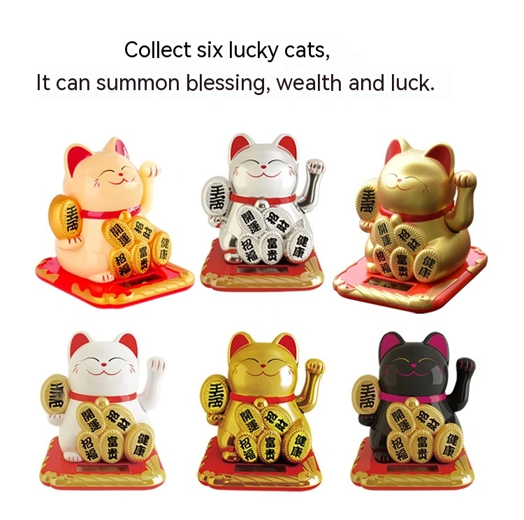 Lucky Shake Hand Waving Feng Shui Cat Car Home Shop Decoration Gift