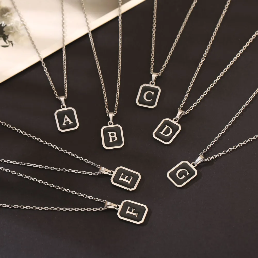 Stainless Steel 26 English Letters Fashion Style Necklace