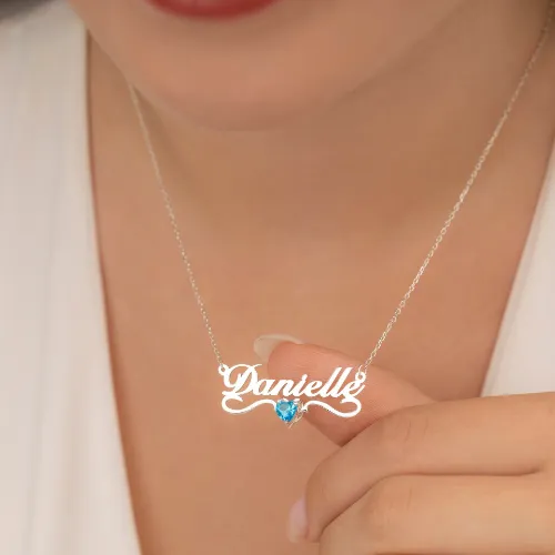 Crystal Personalized Name Necklace