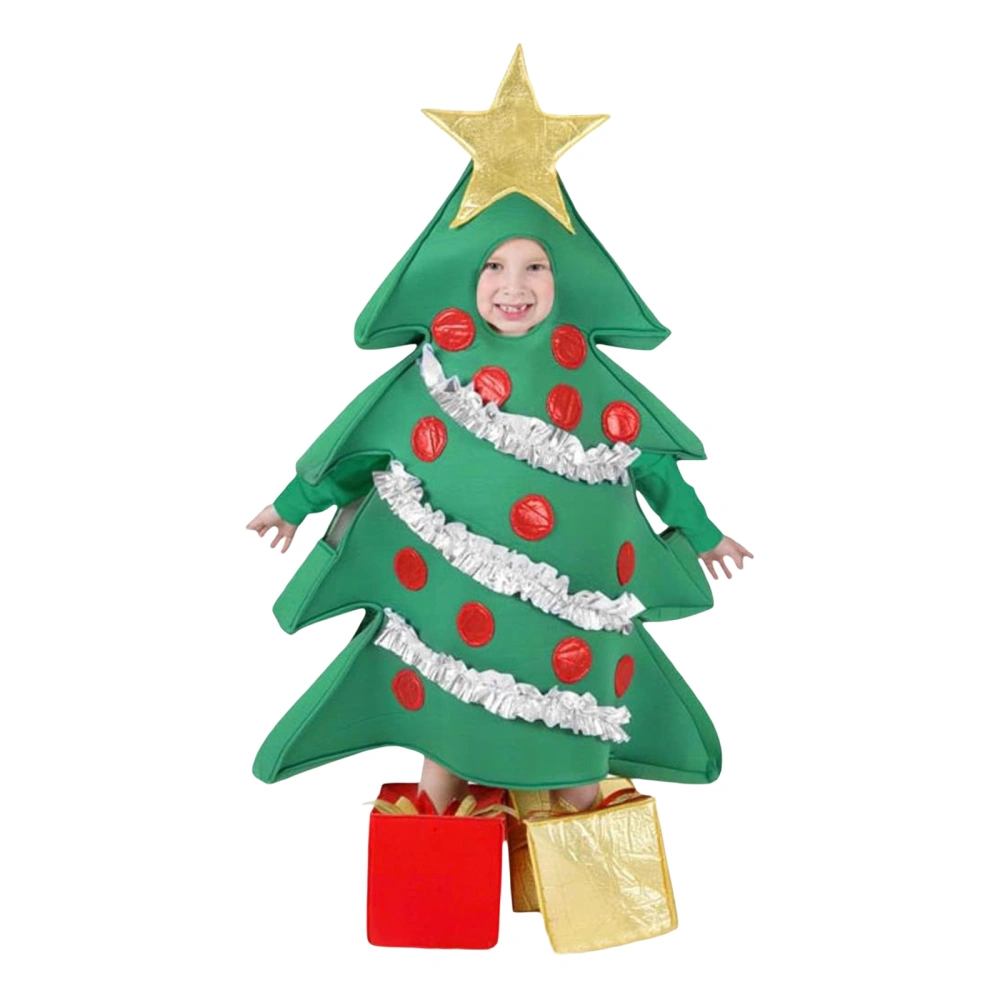 Adults Kids Christmas Costumes Christmas Tree Dress and Shoes 