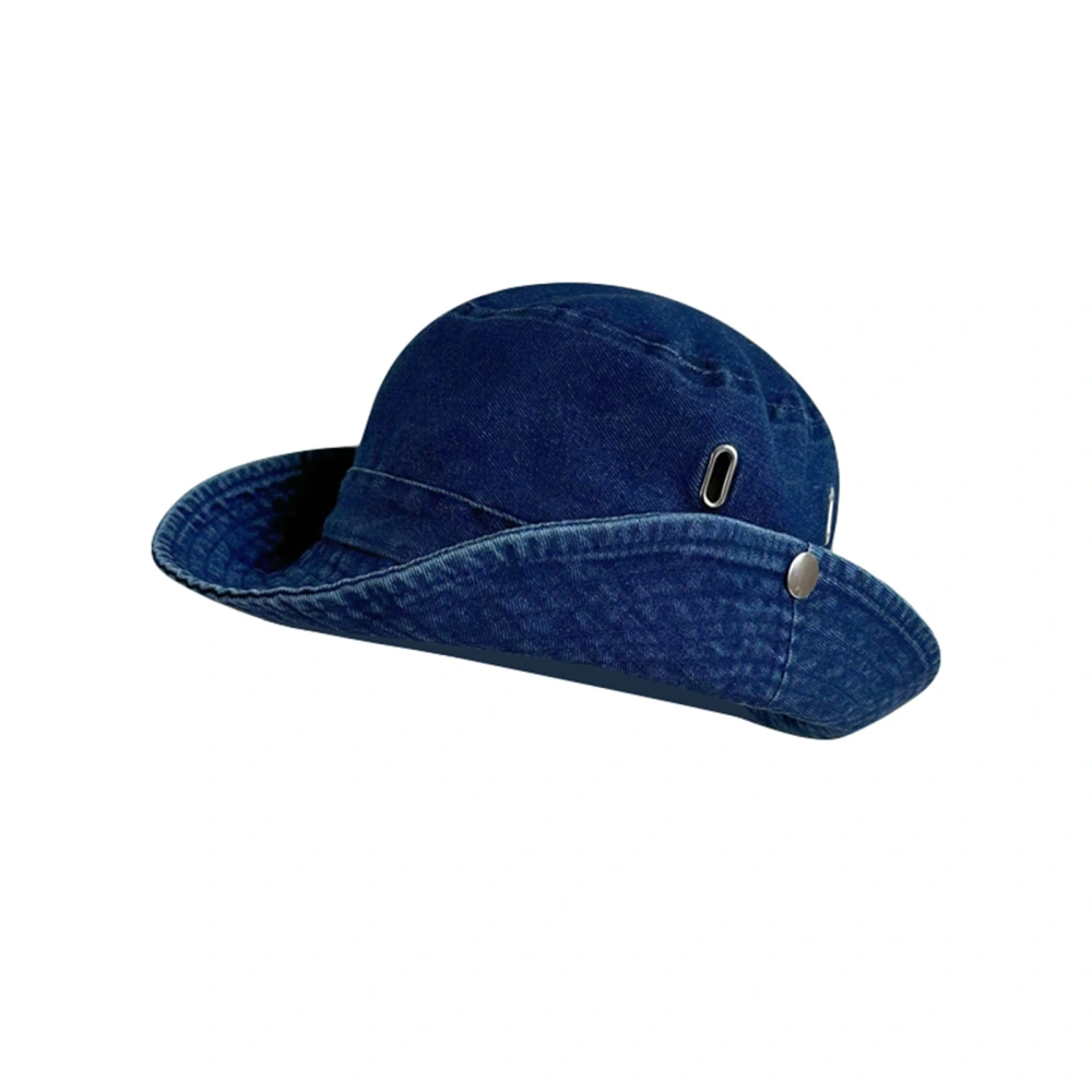 Denim Bucket Hat for Women, Packable Summer Beach Sun Protection Hats