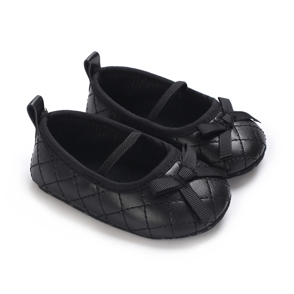 Girls Mary Jane Shoes Bowknot Quilted PU Princess Flats Walking Shoes