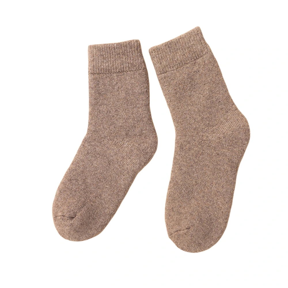 Women Men Crew Socks Winter Warm Fleece Lined Calf Socks Comfy Socks