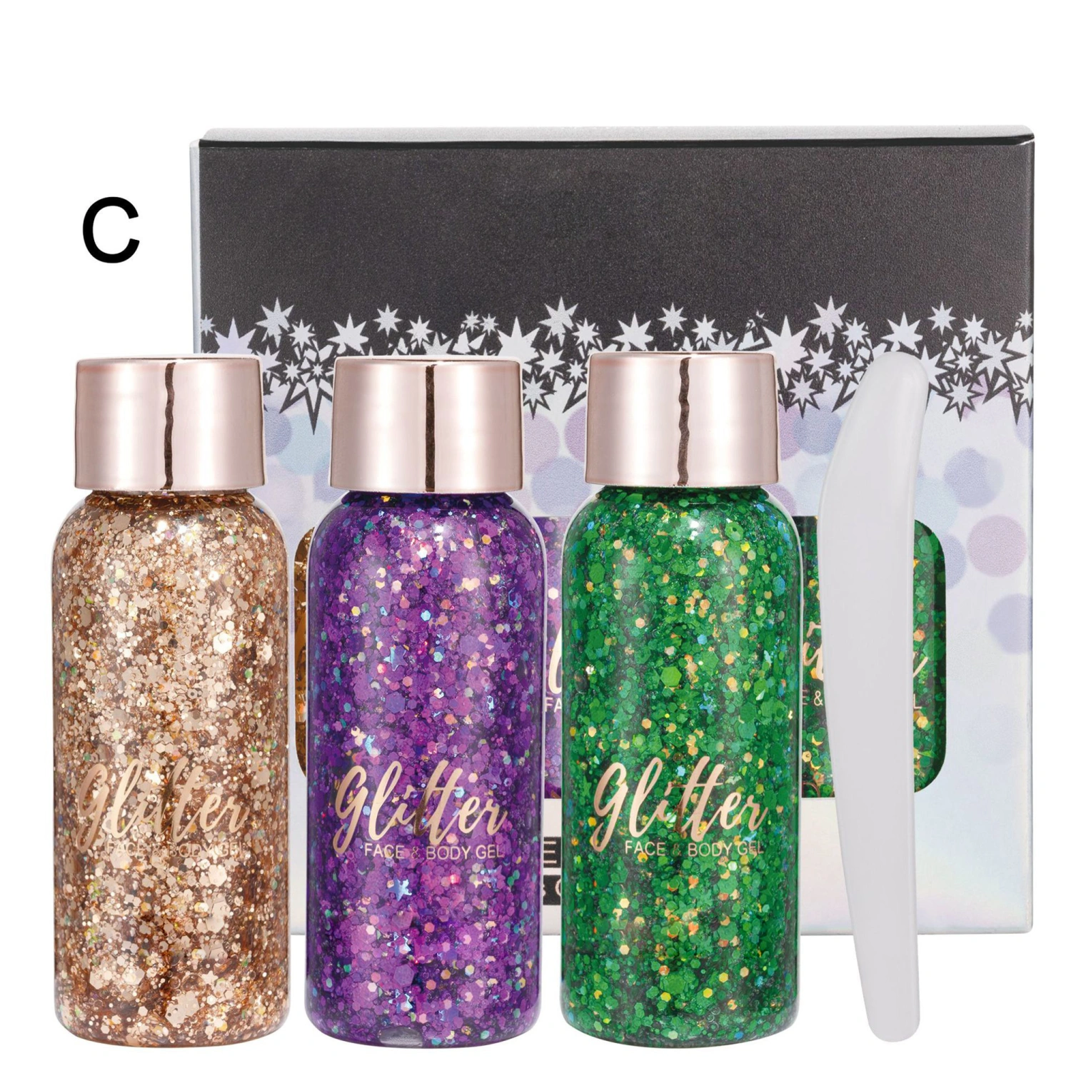 3 Piece Mermaid Face Body Lotion Performance Stage Nightclub Makeup