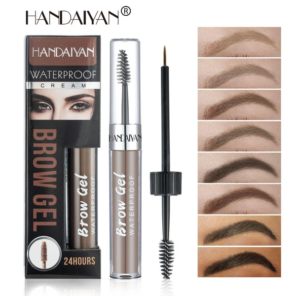 8-color liquid eyebrow dyeing balm is waterproof and not easy to smudge, eyebrow liquid double-ended eyebrow brush is easy to color, wild eyebrows