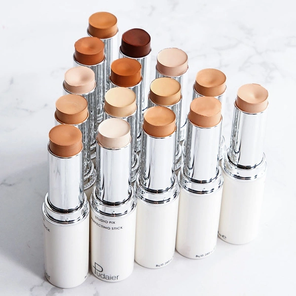 BB CC & Alphabet 18 color Baked Brighten Concealer Foundation Cream Stick Full Coverage Contour Face Concealer Cream Base Waterprof Natural Hide Blemish