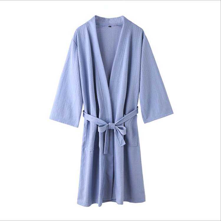 Men's And Women's Fashion Casual Thin Robe Bathrobe