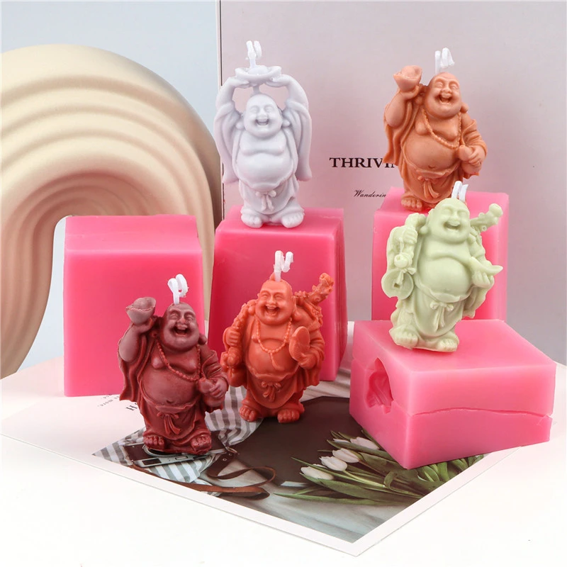 Three-dimensional Aromatherapy Buddha Statue Candle Mould