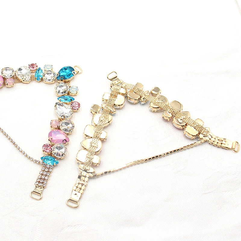 Rhinestone Glass New Flip-flops Shoe Chain