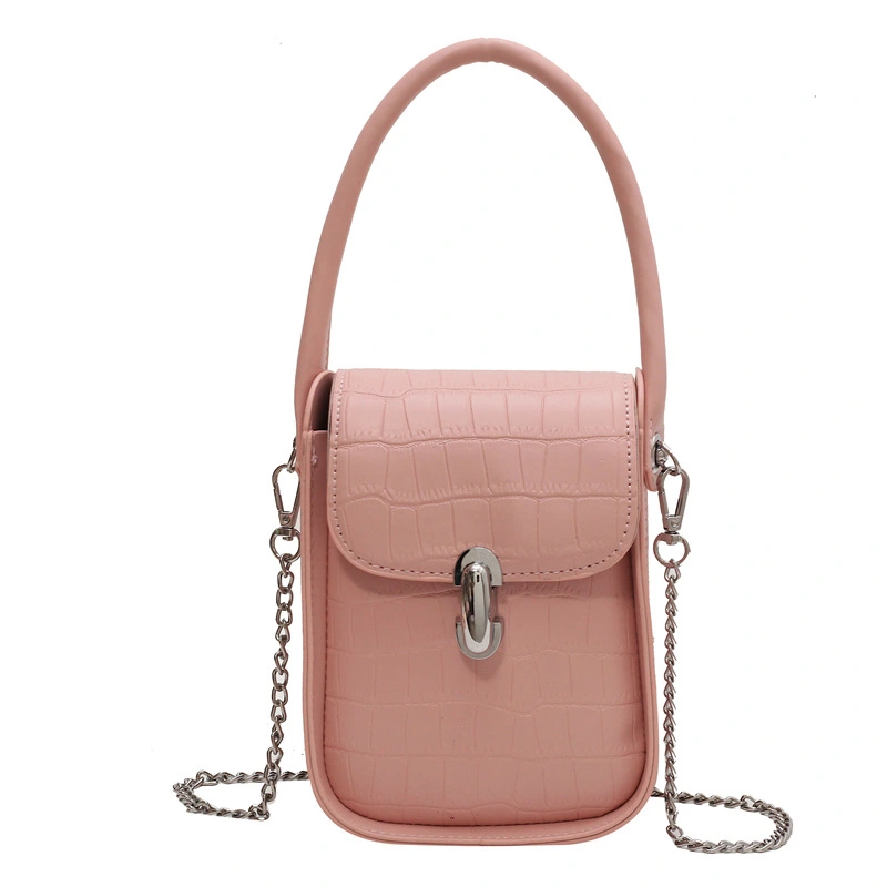 High-grade Portable Silver Shoulder Small Square Bag