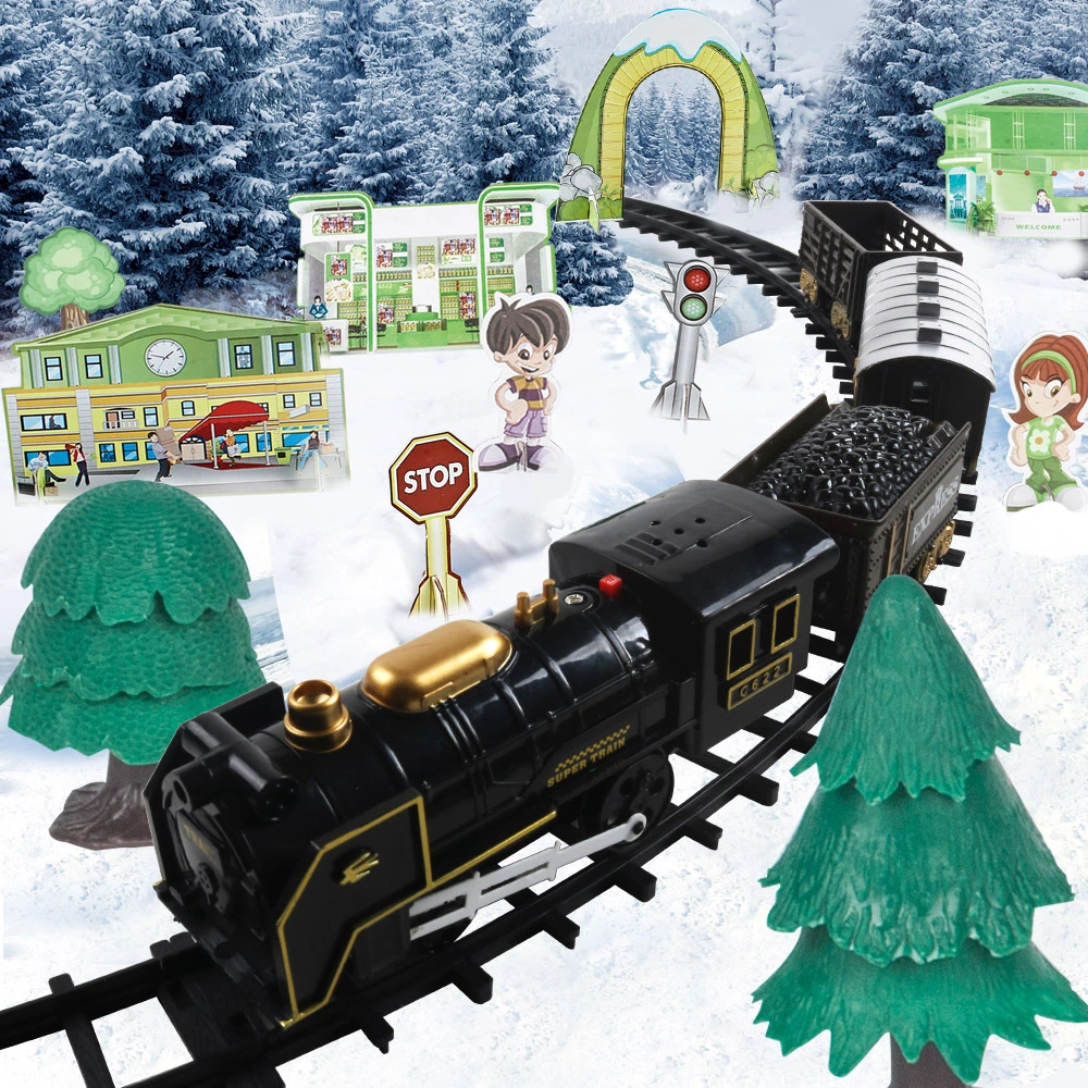 Christmas Electric Rail Car Mini Retro Small Train Children's Electric Automobile Toys