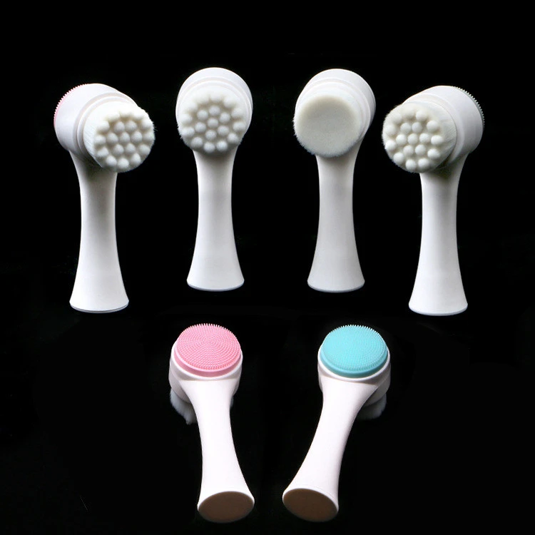 Soft Fur Double-sided 3D Silicone Face Brush