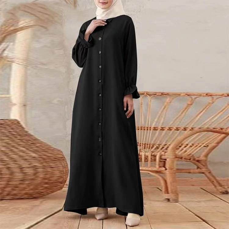 Women's Cardigan Round Neck Dress
