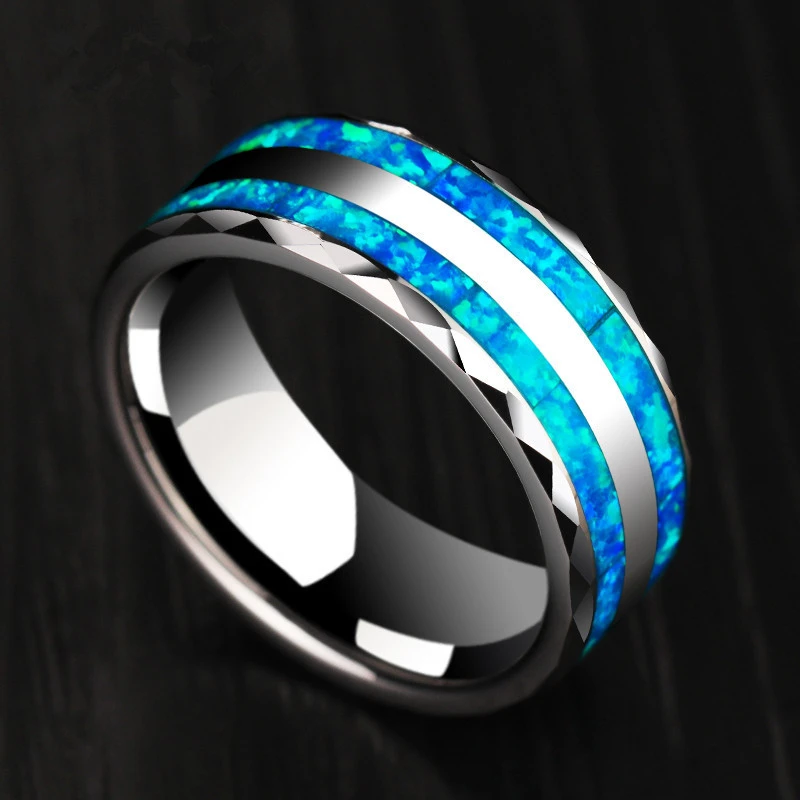 Stainless Steel Double Oblique Ring