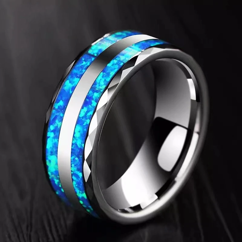 Stainless Steel Double Oblique Ring