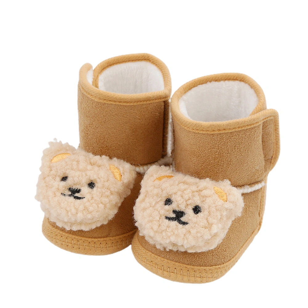 Baby Snow Boots, Soft Sole Cartoon Bear Non-Slip Infant Winter Boots