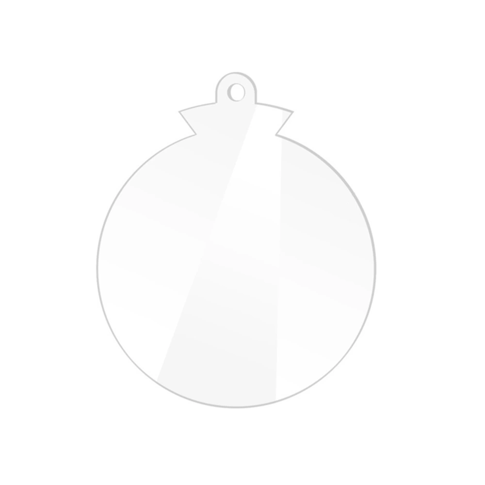 Clear Christmas Ornaments DIY Blank Acrylic Ornaments Tags with Holes