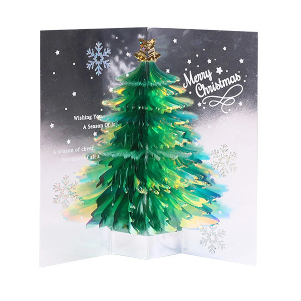 Crystal Christmas Three-Dimensional Card, Christmas Tree Greeting Card