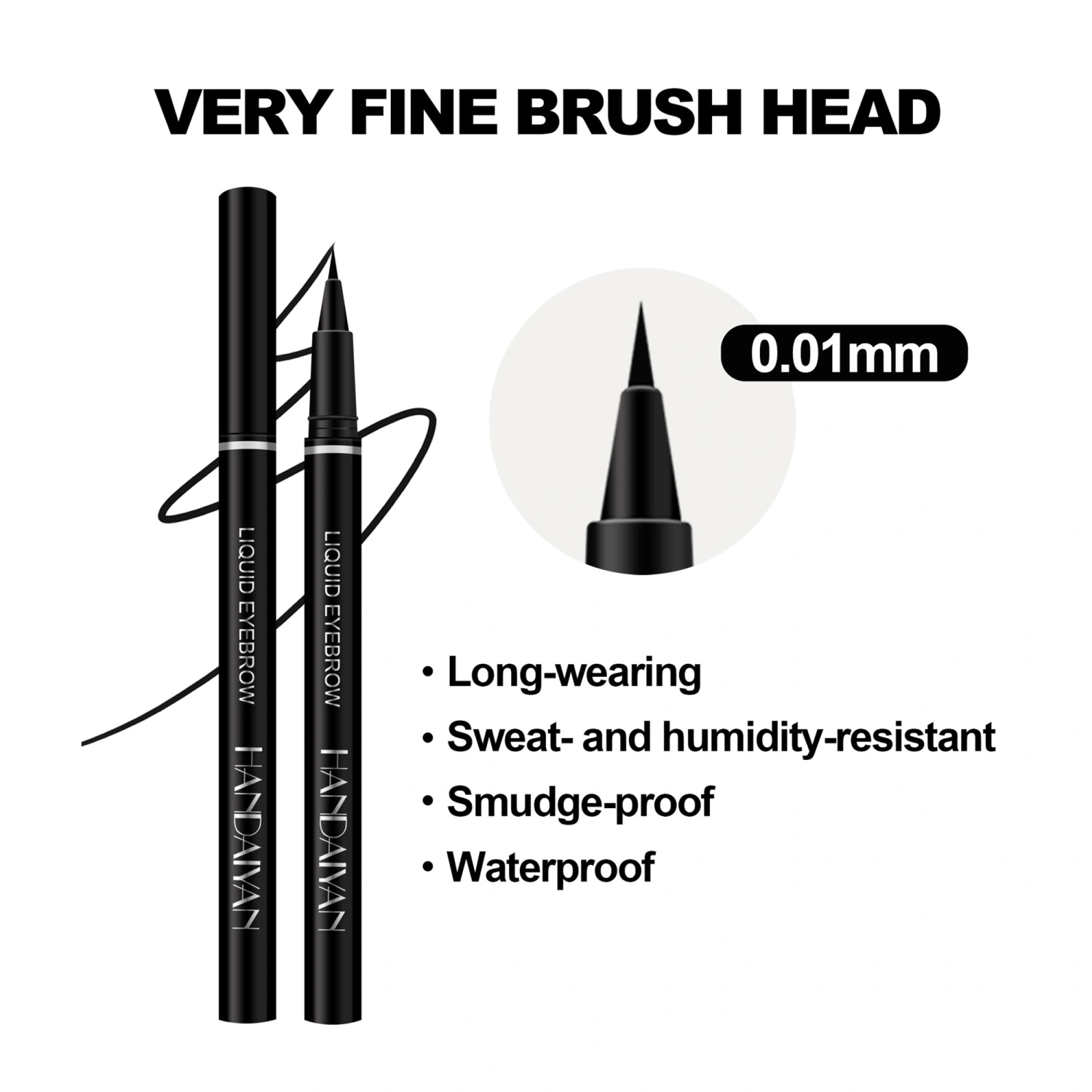 Liquid Eyeliner, Quick Drying Liquid Eyeliners Waterproof Long Lasting