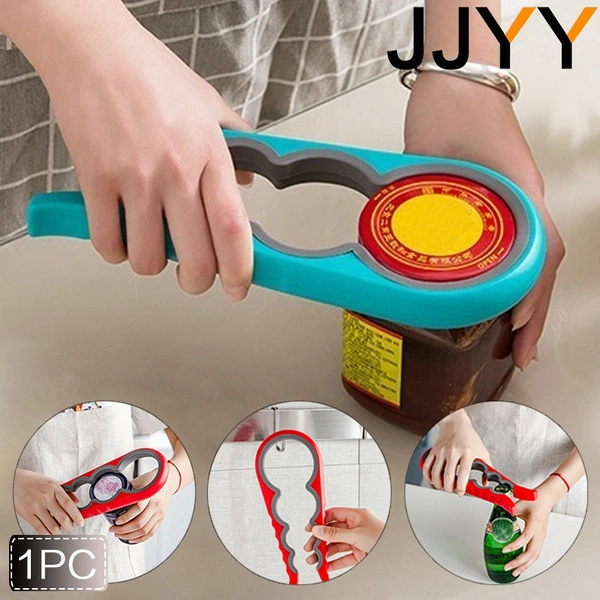 1Pc Multi-functional Can Opener Jar Opener Bottle Lid Gripp Home Kitchen Tools Open Jars Kitchen Supplies Multifunctional Kitchen Tool