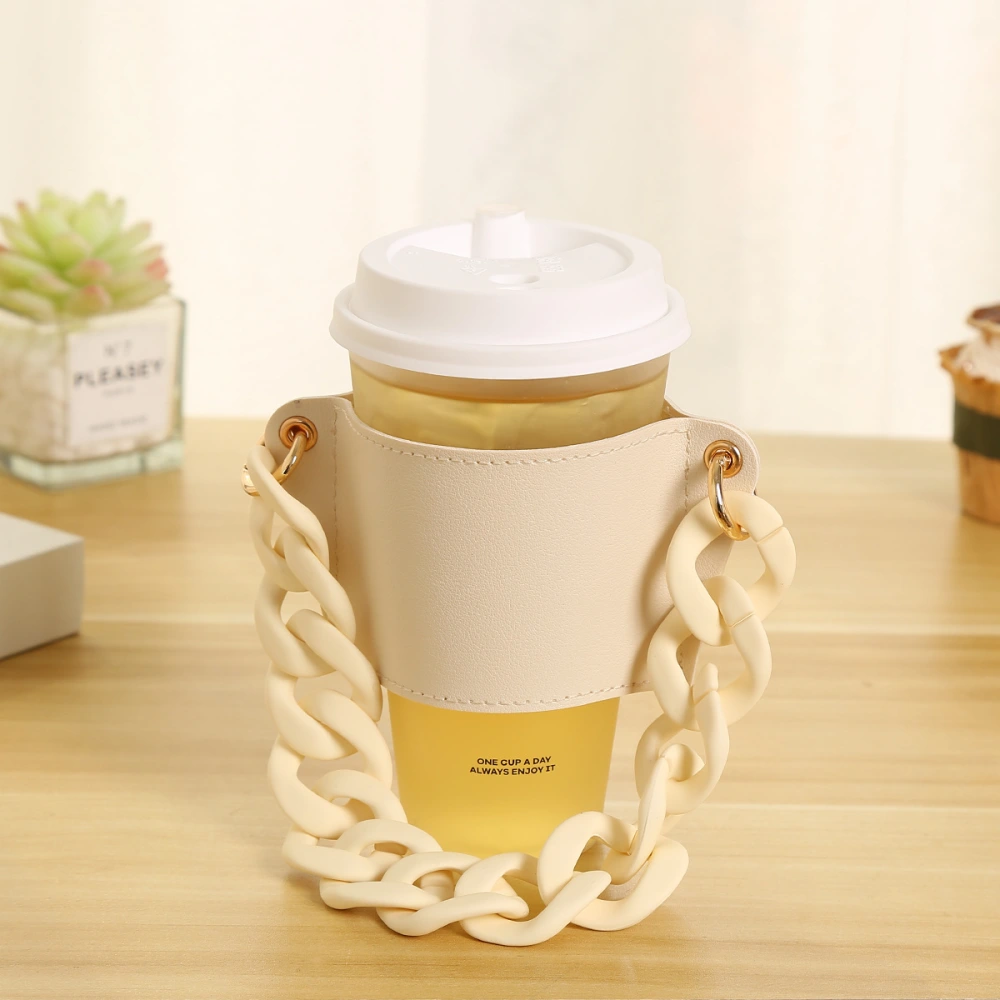 Creative Bracelet Leather Portable Milk Tea Cup Cover