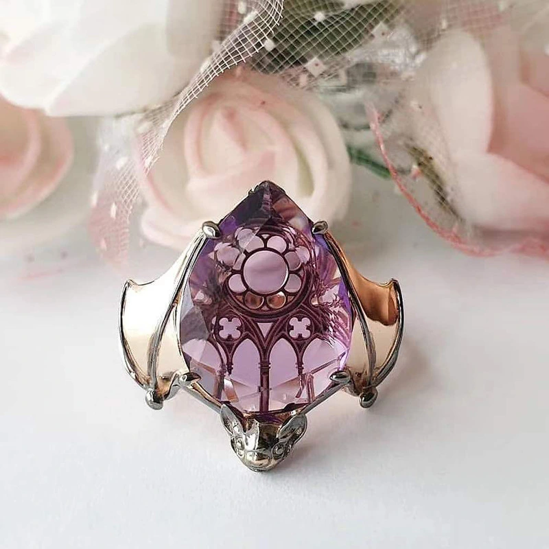 Purple European And American Fashion Women's Simple Ring