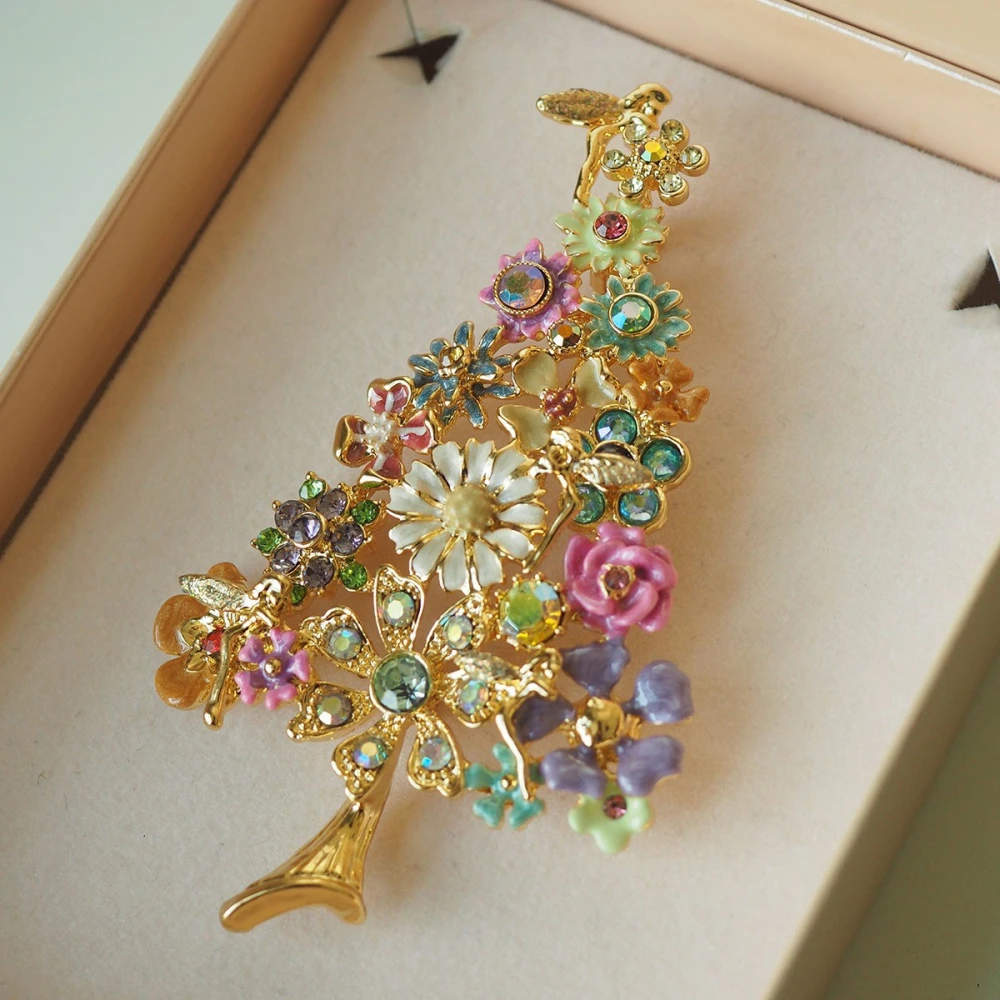 Retro Dream Crystal FARCENT Brooch