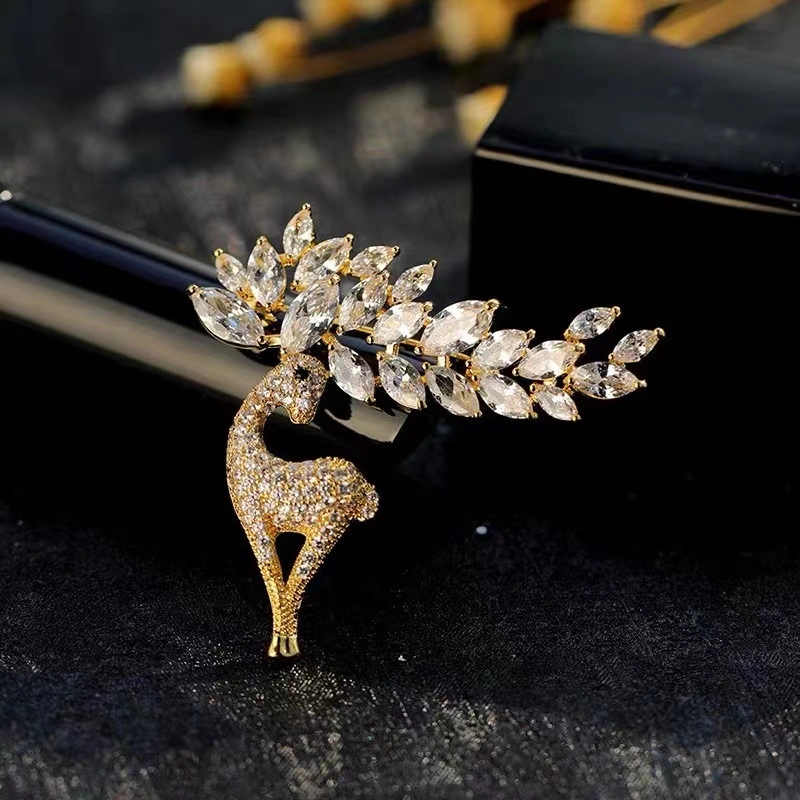 New Elk Brooch High Korean Corsage Niche Christmas Pin