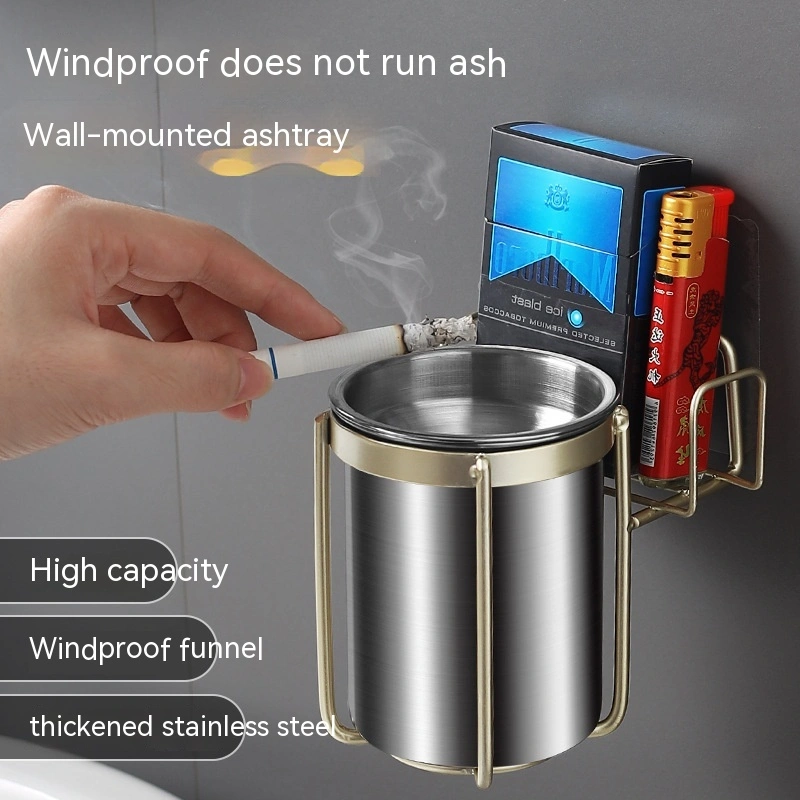 Wall-mounted Ashtray Stainless Steel