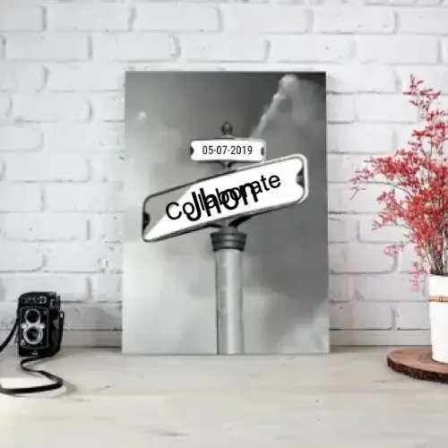 'Collaborate' street sign