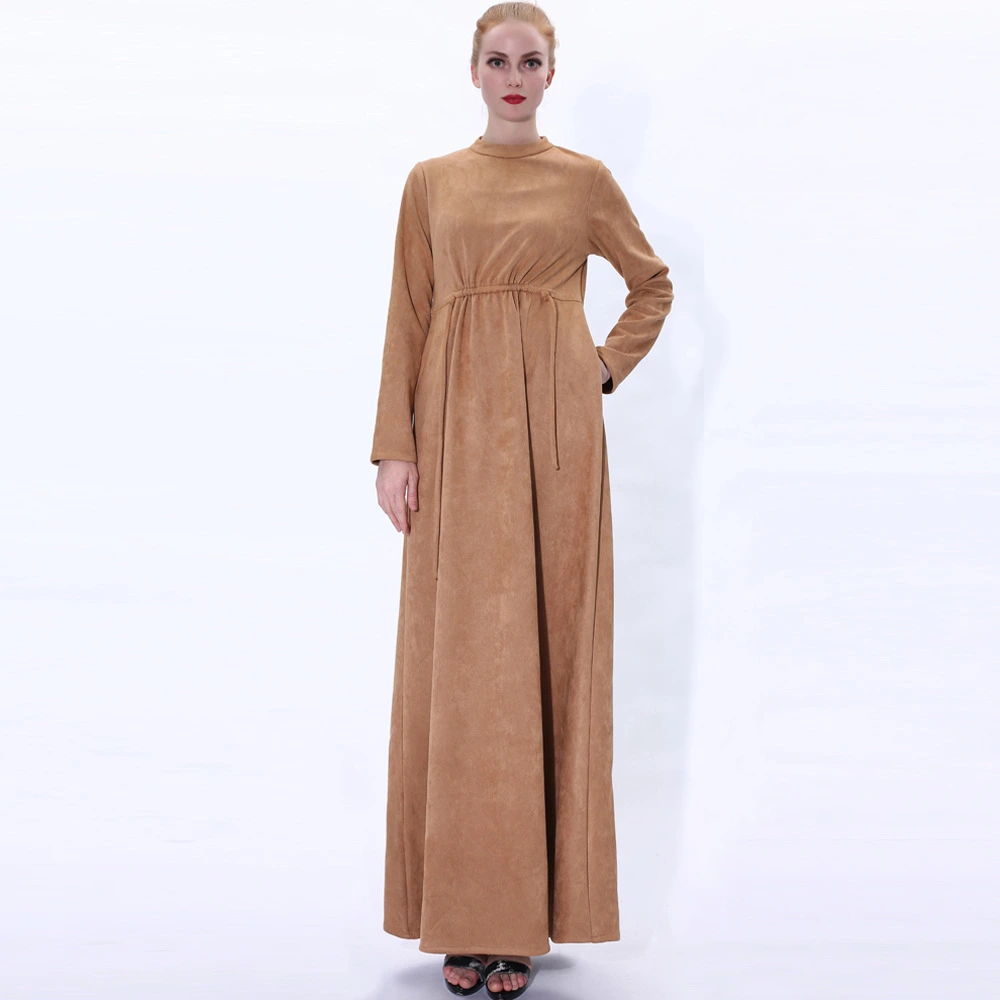 Suede Warm And Slimming A- Line Dress