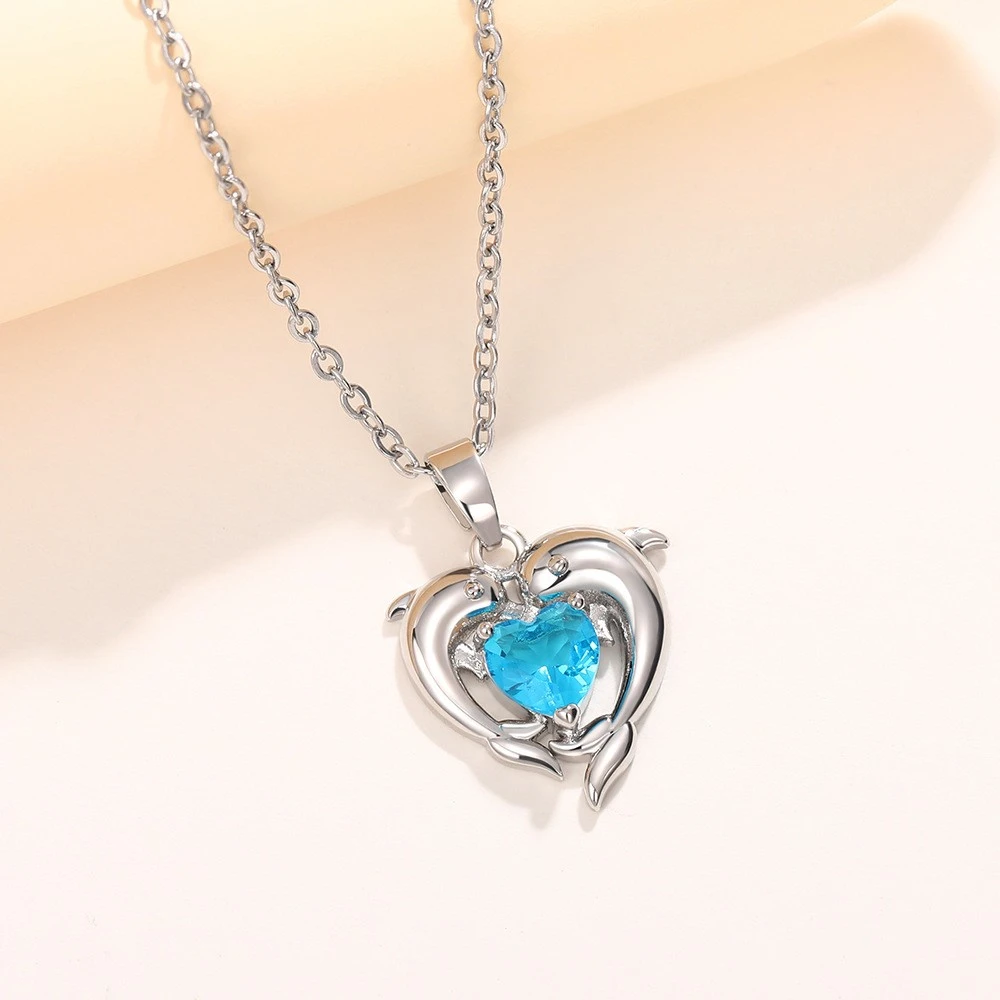 Fashionable And Cute Dolphin Pendant Necklace