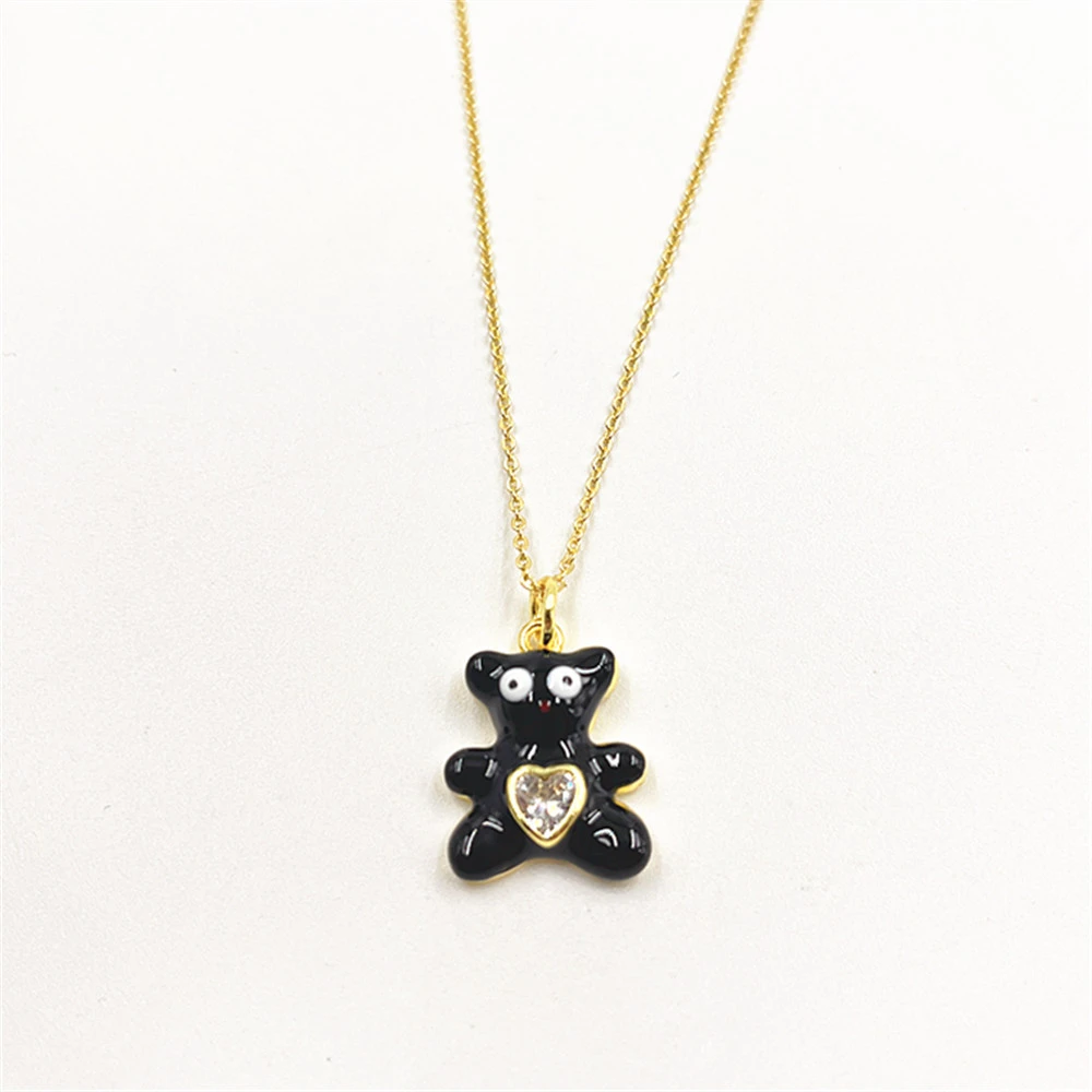 Men's And Women's Fashion Animal Panda Shape Drop Oil Pendant