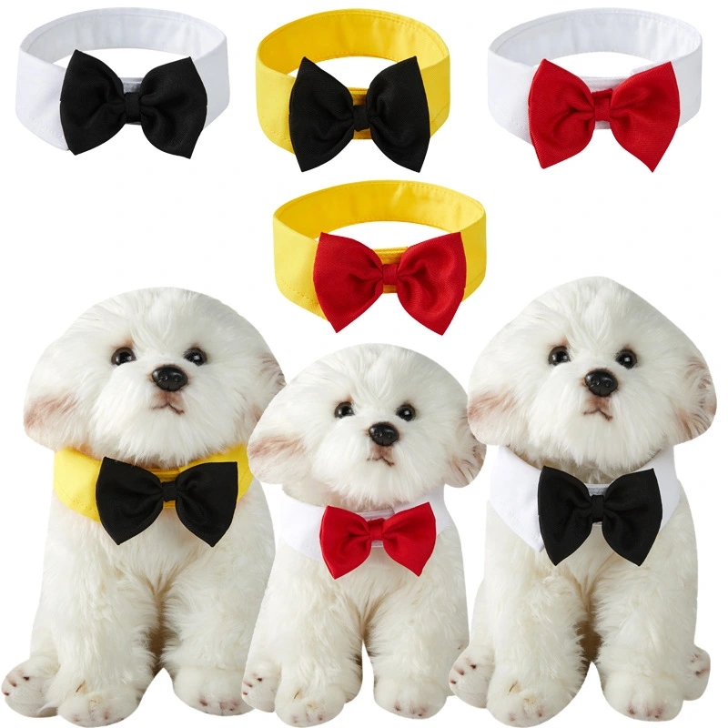 Pet Collar Knot Velcro Adjustable Bow Tie