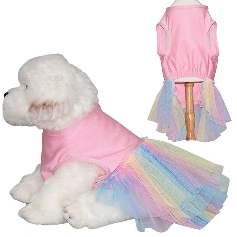 Dog Skirt Thin And Comfortable Colorful Pet Gauze Skirt