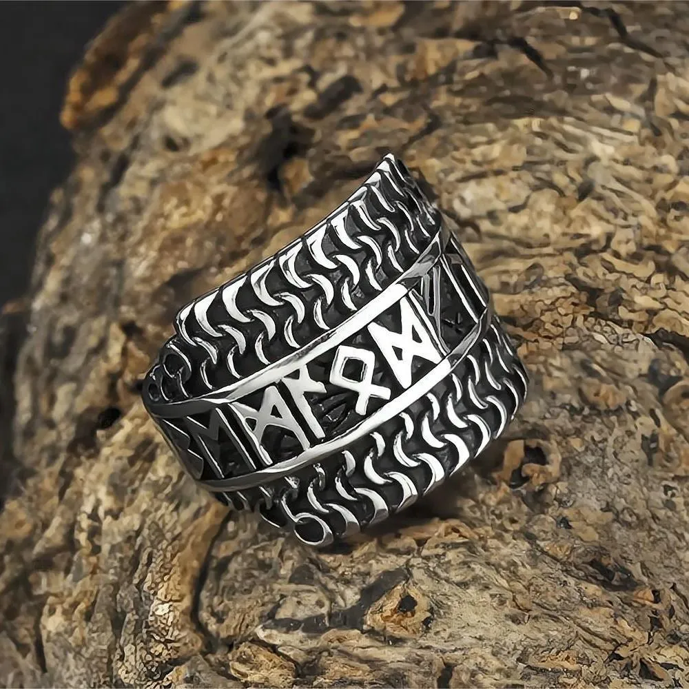 European And American Retro Ornament Stainless Steel Ring